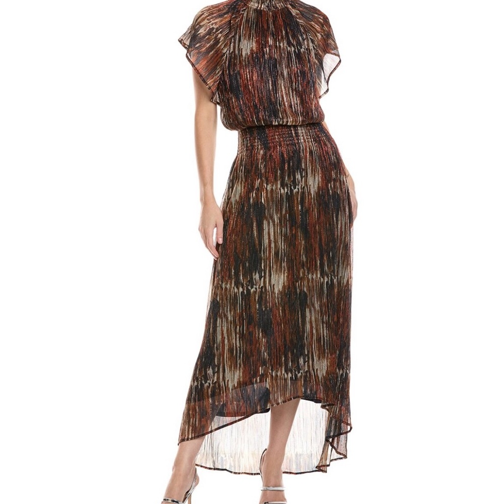 Ramy Brook High Low Dress in Earthy Tones